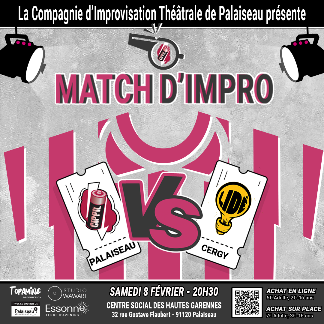 Match d’improvisation : Cippil vs Lidé (Cergy) – Samedi 08 Février 2025