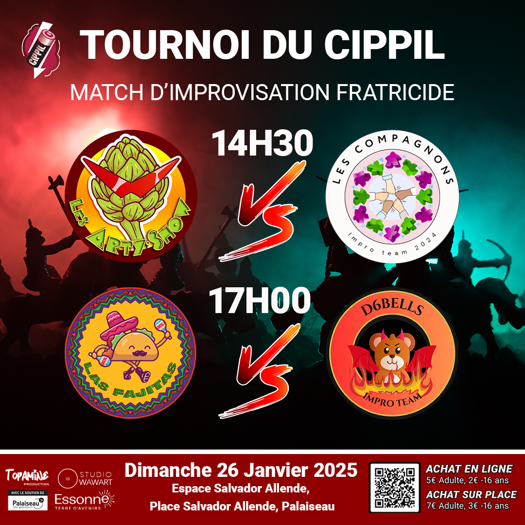 Tournoi Cippil Las Fajitas vs les D6BELLS – Dimanche 26/01/2025 – 17h00