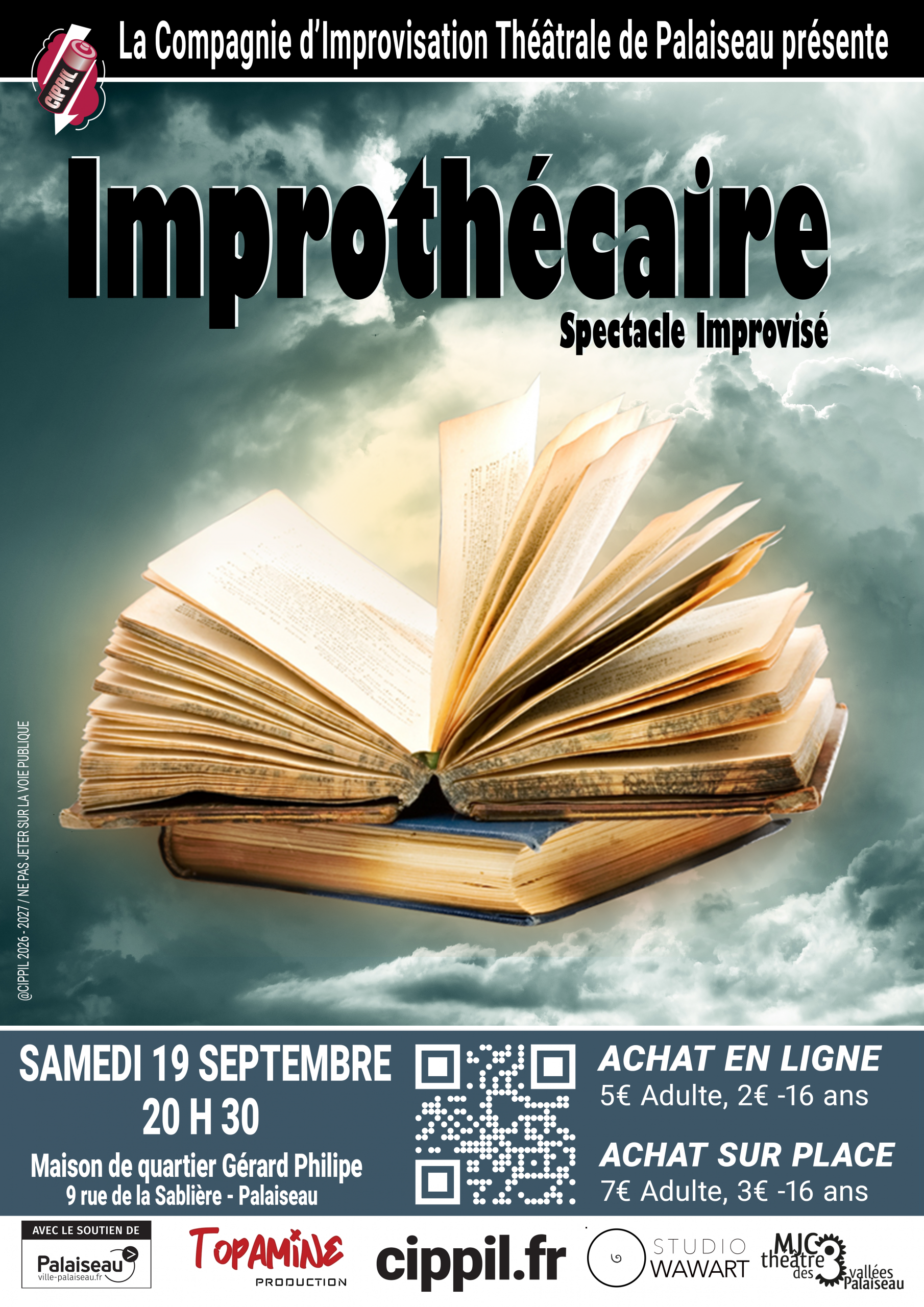 Spectacle improvisé : Improthécaire – Samedi 19/09/2026